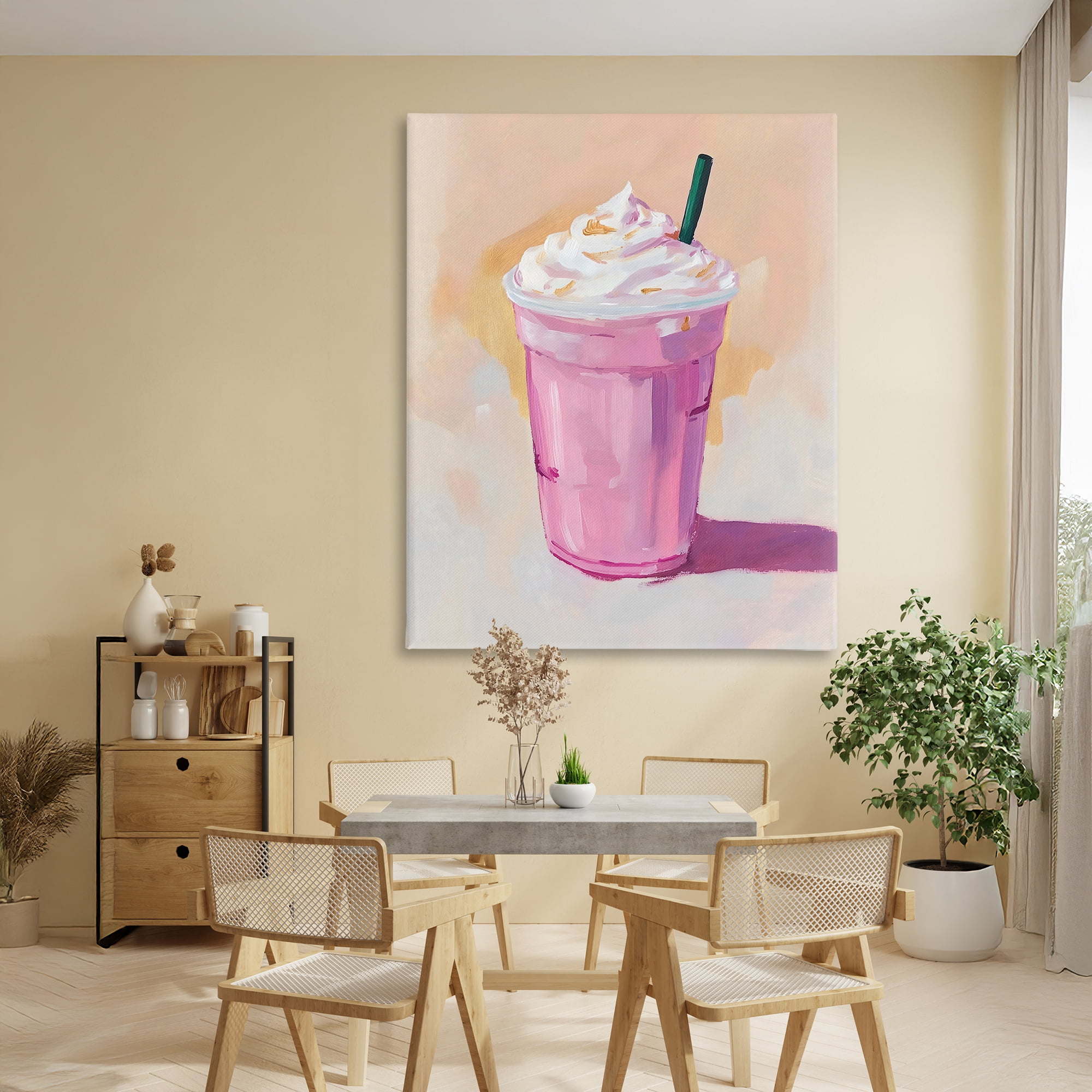 Stupell Industries Pink Strawberry Shake Canvas Wall Art, design by The Prints Vibe