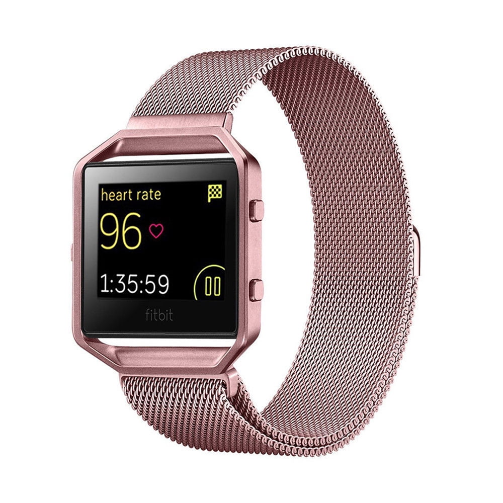 fitbit blaze pink and gold band