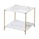 thumbnail image 2 of Mesa de centro, mueble de mesa, mesa pequeña para oficina, decoración del hogar, sala de estar Cuadrado blanco, 2 of 8