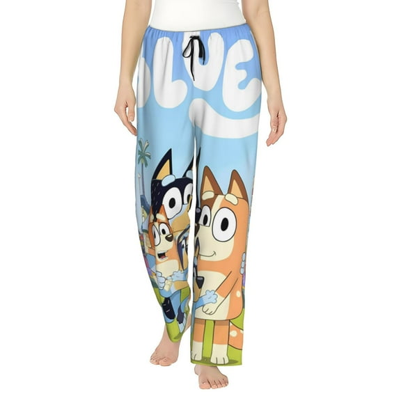 Silaia Bluey Print Pajama Pants for Women,Women’s Pajama Bottoms,Sleep & Lounge Pants with Pockets and Elastic Waist-Small
