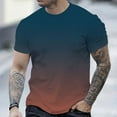 thumbnail image 3 of ZCFZJW Ombre Shirts for Men Casual Tie Dye Summer Short Sleeve Crew Neck Basic Workout Tees Shirt Loose Regular Fit Cotton Pullover Tops Gold M, 3 of 4