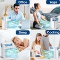 thumbnail image 6 of Desktop Cooling Fan with Mist, 700ml Tank, 3 Speeds & 7-Color Light, Portable Personal Air Cooler with Timer, Quiet Bladeless Fan for Office Desk, Bedroom, 6 of 10