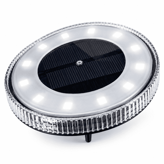 MONTERA Color Changing Solar Ground Lights LED Solar Outdoor Lights Landscape Lighting Multicolor Solar Disk Lights Waterproof Disc Puck Lights for Yard Decorative Outside Lawn Walkway