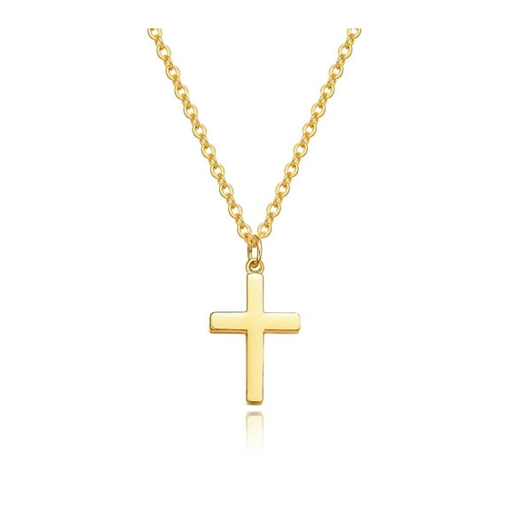 Cross Necklace for Women, 18K Gold Plated Cross Pendant Necklaces for Women Trendy Jewelry Gifts