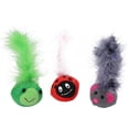 thumbnail image 4 of Cat Catnip Toy Cartoon Plush Cat Chew Toy Kitten Teething Toy with Fake Feather, 4 of 10
