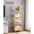 thumbnail image 2 of VASAGLE Estantería de Cristal de 6 Niveles, Librería, Expositor, Cristal Templado, Baño, Salón, Dormitorio, Oficina, Dorado, 2 of 6