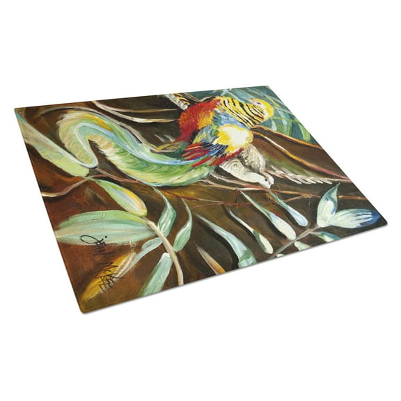 Caroline's Treasures Mandarin Pheasant Glass Cutting Board Large