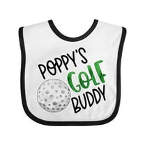 Inktastic Poppy's Golf Buddy with Golf Ball Boys or Girls Baby Bib