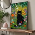 thumbnail image 4 of Gustav Klimt Wall Art, Gustav Klimt Garden Cat Print, Klimt Flowers Cat Poster, Gustav Klimt Poster, Black Cat Art, Floral Print, Funny Cat Print, Funny Gift, Home Decor Poster, 4 of 7