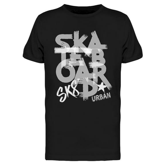 Skateboard Sk8 Design T-Shirt Men -Image by Shutterstock, Male Small