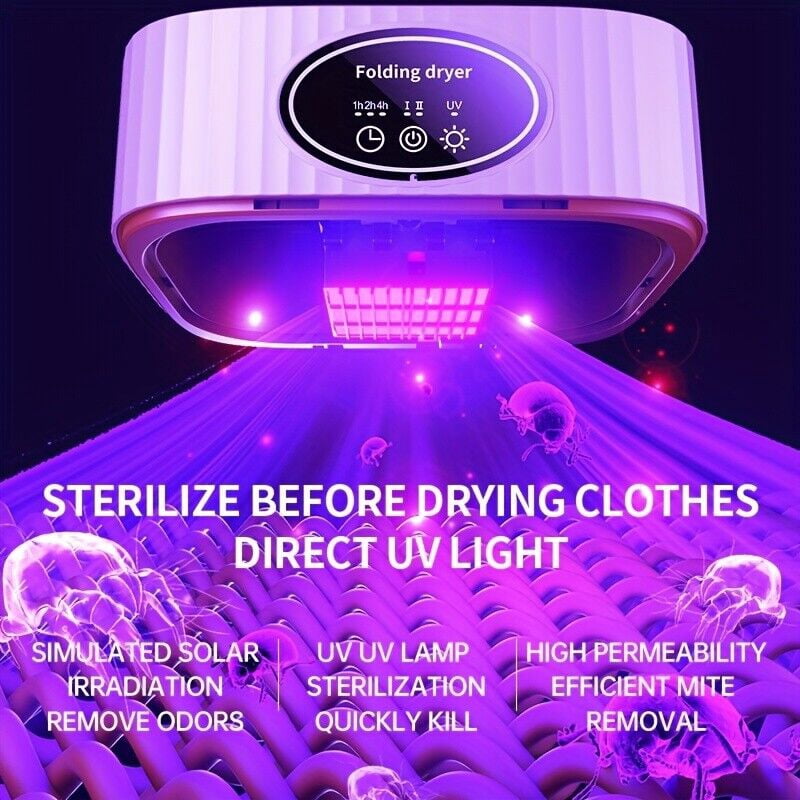 Topchances 110V Yellow Electric Folding Dryer