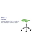 thumbnail image 4 of Flash Furniture Vibrant Spicy Lime Tractor Seat and Chrome Stool, 4 of 12