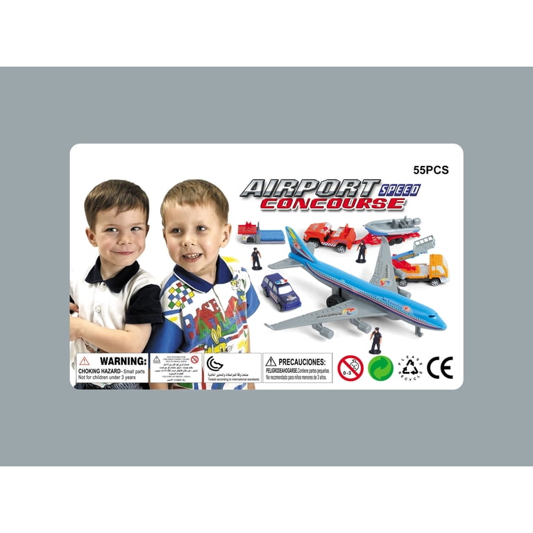 Aviator Action! Kids Airport Playset 57-Piece - Multicolor