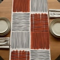 thumbnail image 5 of Table Runners 36 Inches Long Dress Scarves, Brown Striped Farmhouse Kitchen/Dining Table Runner, Short Coffee Tablerunners, Farmhouse Stripes Modern Abstract Art 13x36 Inch, 5 of 9