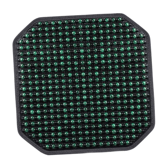 Funda de asiento de masaje de verano con almohadilla refrescante de 42 cm x 42 cm, transpirable, con cuentas de madera. Verde