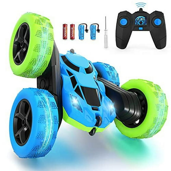 Hamdol Electric Radio Control Car with Remote Controller, Blue And Green