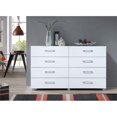 thumbnail image 4 of Hodedah Modern 8-Drawers Engineered Wood Bedroom Dresser in White, 4 of 7