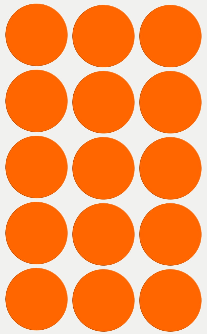 Royal Green Circle Round Dots Sticker Labels in Orange 30 mm (1.25 inch