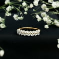 thumbnail image 3 of Rosec Jewels Half Eternity Ring with Certified Moissanite for Women (D-VS1 Grade), 14K Yellow Gold, US 3.50, 3 of 7