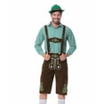thumbnail image 4 of CHUMUD Men 3 Piece Sets Cotton Lederhosen Oktoberfest Outfit Costume for Halloween Beer Festival Parties, 4 of 9
