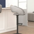thumbnail image 2 of Flash Furniture Erik 23" - 31.5"H Square Adjustable Swivel Mid Back Barstool, Gray/Black, 2 of 11