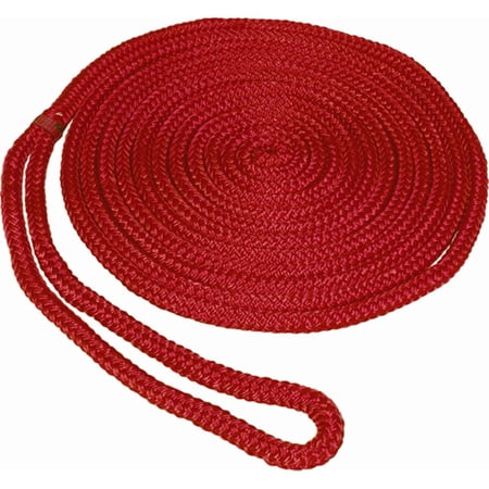 SeaSense Pre-Spliced Double Braid MFP Dock Line  1/2  x 25   12  Eye  Red