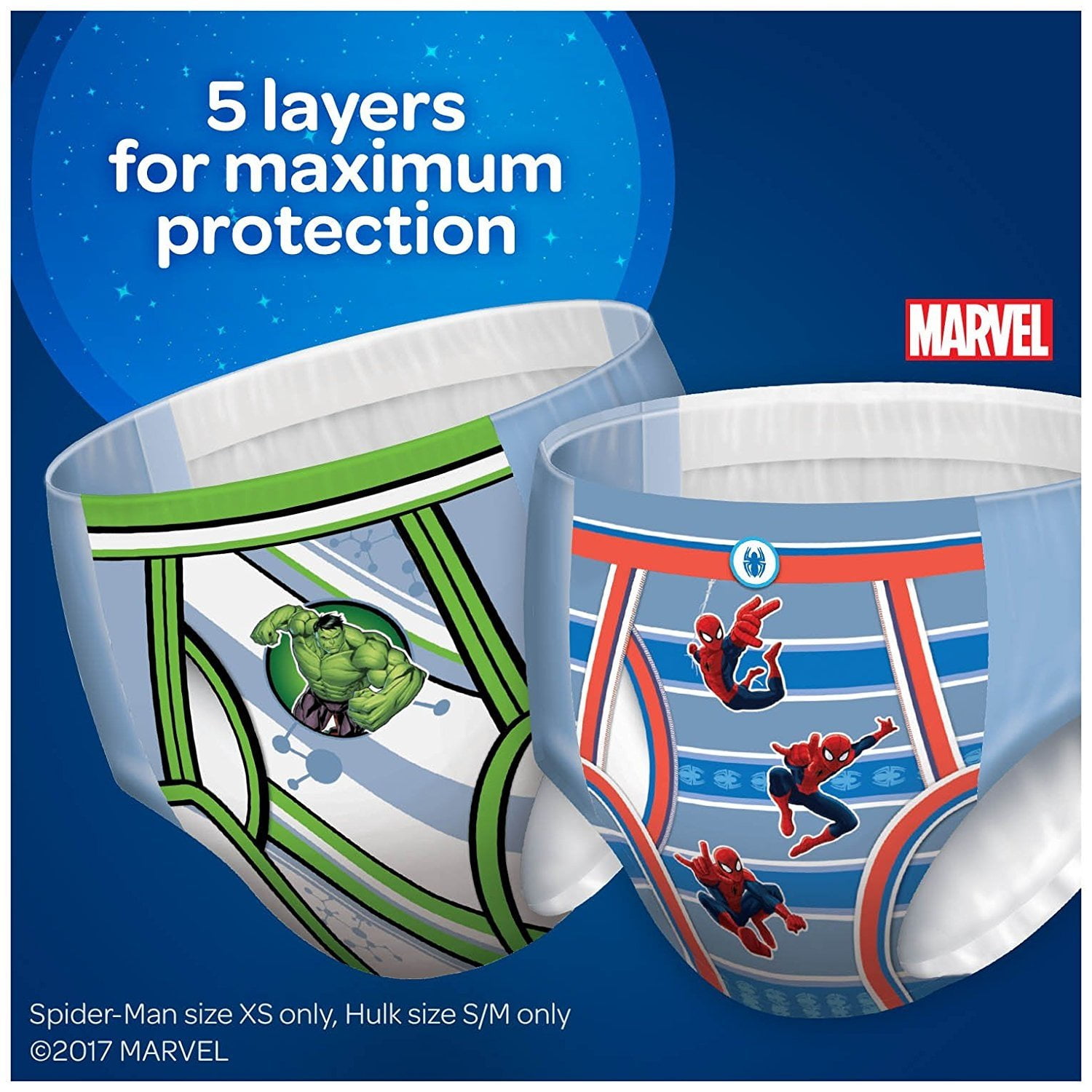 GoodNites Marvel Limited Edition Boy's Bedtime Underwear, Size Small/Medium 14 ea