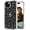 Black Leopard Cheetah, variant on Compatible with iPhone 14 Plus Case for Women Girls Clear Design Cute, Protector Girly Transparent Spider Web Design