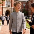 thumbnail image 6 of OGLCCG Boys Blazer Kids Casual Single Button Sport Coats Long Sleeve School Uniform Suit Jacket with Pockets Size 0-12, 6 of 7