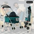 thumbnail image 2 of BestPet Pet Stroller with Cup Holder, 4 Wheels, Posh Folding, Waterproof, Portable, 2 of 7