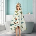 thumbnail image 6 of Light Green Dinosaurs Volcanoes Pattern Hooded Bath Towel，50"x30" for Ages 3 To 12 Kids, Quick Dry Lightweight Soft Microfiber Hood Beach Towel Cover Up for Kids, 6 of 7