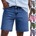 thumbnail image 6 of Chiccall Mens Jean Shorts Casual Vintage Breathable Summer Stretch Denim Shorts with Pockets Gray M, 6 of 6
