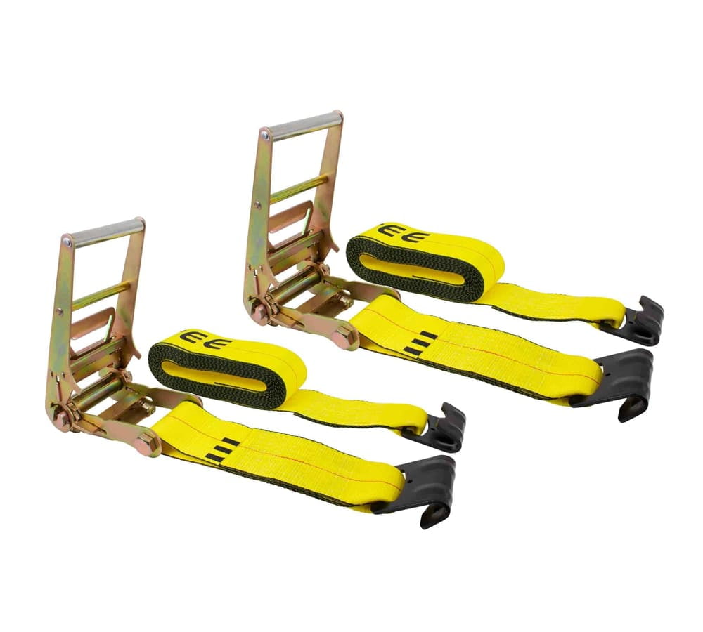 4 Pieces Lashing Straps - Ratchet Straps - 1000 kg Fastening Strap - 6 m Long - 25 mm