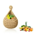 thumbnail image 3 of Hanging Fruit Baskets for Kitchen - Boho Wall Hanging Basket Handwoven Hanging Holder Teardrop Home Produce Basket for Fruits Vegetable Potato Onion Storage, 3 of 9