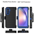 thumbnail image 3 of Galaxy A35 5G Case,Takfox Samsung Galaxy A35 5G Holster Phone Case with Built-in Screen Protector Swivel Belt Clip [3 Layers] Heavy Duty Full Body Protection Shockproof Kickstand Cover - Blue, 3 of 9