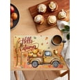 thumbnail image 2 of Thanksgiving Pumpkin Farm Truck Placemats Set of 4,Wipeable Washable Table Mats for Dining Tables,Fall Maple Leaves Orange Gradient Place Mats for Kitchen Event Party Tabletop Decor, 2 of 7