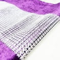 thumbnail image 4 of Chemin de Table de Mariage à Sequins avec Bande Diamantée et Pompons, Violet, 13 Pouces x 72 Pouces, 4 of 5