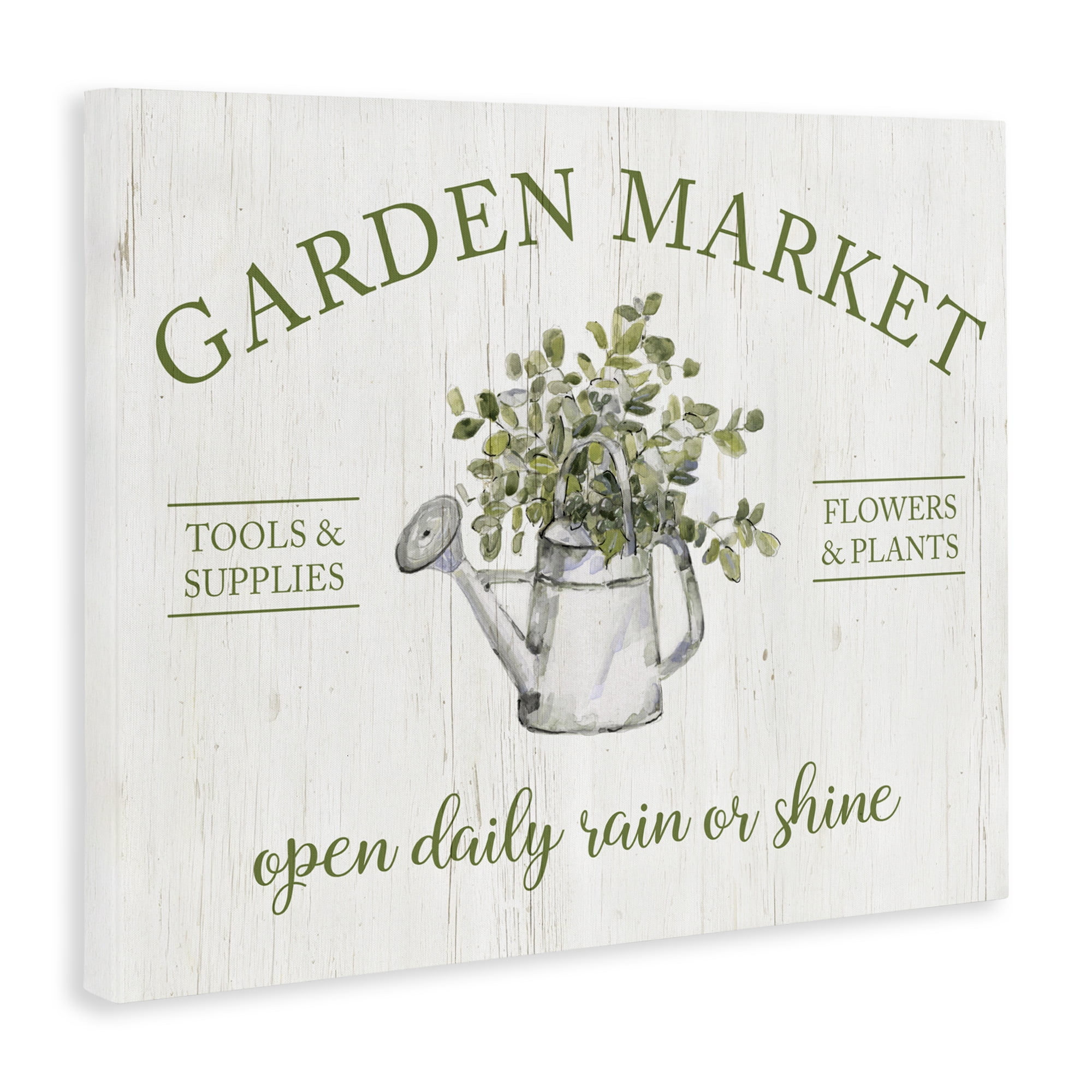 Stupell Industries Open Daily Garden Market Canvas Wall Art, design by Sally Swatland