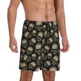 thumbnail image 2 of Pofeuu funny Retro Skull Print Men's Soft Woven Elastic Waistband Sleep Pajama Short-4X-Large, 2 of 6