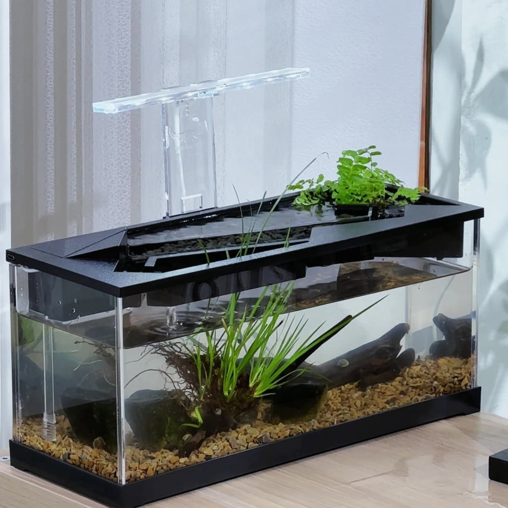 WINDLAND Modern Acrylic Aquarium Set With Oxygenation Pump Design For Compact Living Space Circulations
