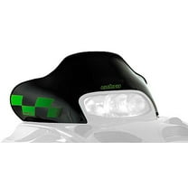 Powermadd Cobra Windshield Arctic Cat Low Black with Green Checks - 12320