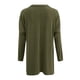 thumbnail image 4 of Camiseta de manga larga y cuello redondo para mujer, para otoño-invierno: camiseta estampada de poliéster con mangas abullonadas y bolsillo, 4 of 5
