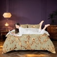 thumbnail image 3 of Homewish Retro Sun Print Duvet Cover Queen, Tropical Blossoms Queen Bedding, Gray Reversible 3 Pieces, 1 Duvet Cover and 2 Pillowcases, 3 of 6