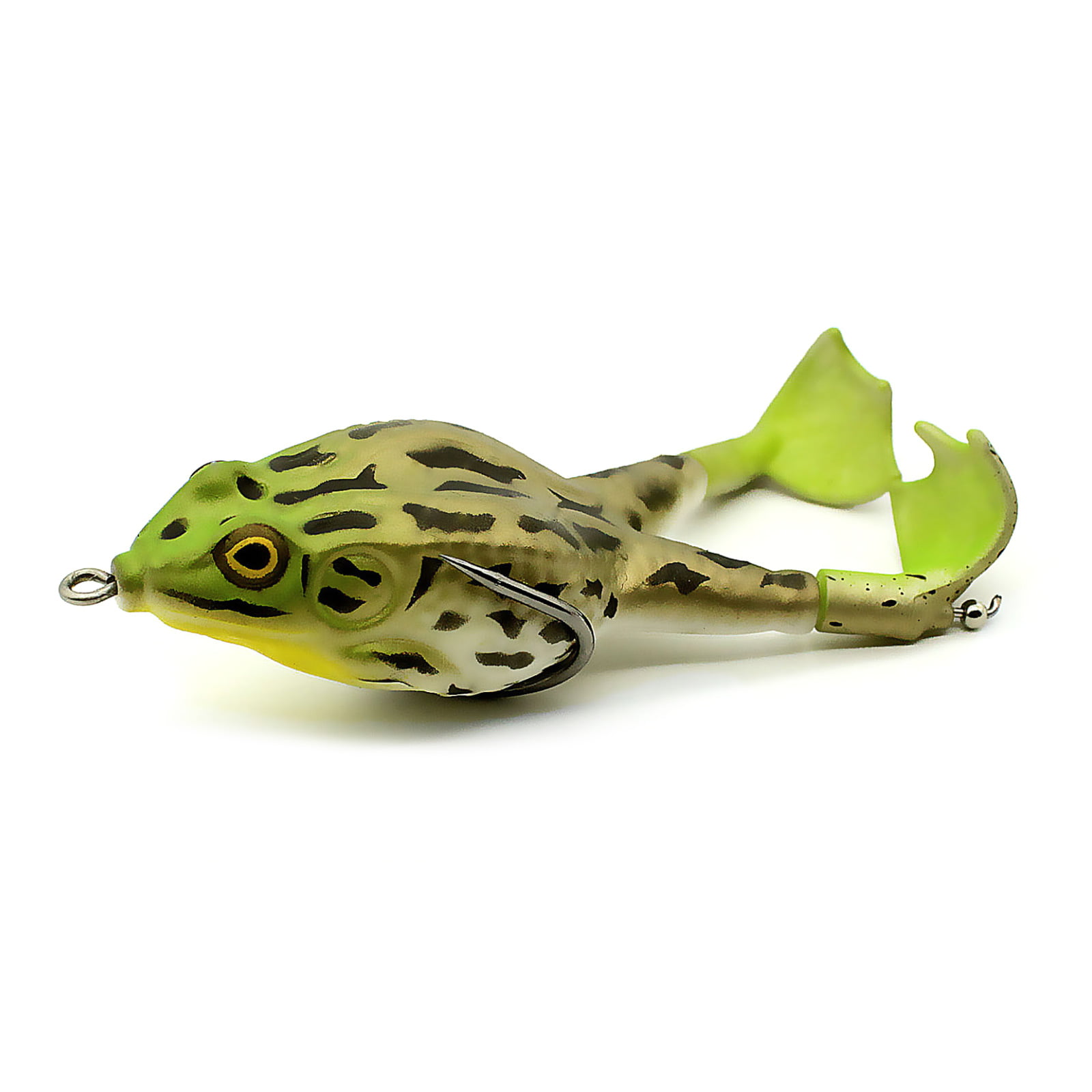 Double Propeller Frog Soft Baits Shad Jigging Fishing Lure Realistic Swimbaits 