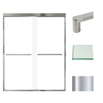 Transolid Fbpt607608c-R 76" High X 59" Wide Bypass Frameless Shower Door - Chrome