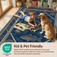 thumbnail image 4 of Design&I 8'x10' Washable Area Rug Fish Symmetrical Silhouetted Marine Faded Navigation Clownfish for King Size Bedroom, Under Bed, Sleek Flatweave Pet Friendly, 4 of 7