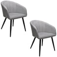 thumbnail image 1 of Set de 2 Sillas para comedor Mundo In Burgos Madera Solida Tapizada Base Metalica Plata, 1 of 8