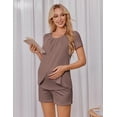 thumbnail image 4 of Ekouaer Women Maternity Nursing Set 2 PCS Postpartum Pajamas Breastfeeding Labor Delivery Pregnancy Pjs, 4 of 6