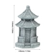 thumbnail image 5 of 3 faroles de torre de pabellón simulados, decoración elegante de paisaje, gris claro, 5 of 5