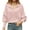 Pink, variant on CoCopeaunts Women Knitted Sweater Tops Lapel Collar Long Sleeve Pullover Ribbed Knit Solid Color Sweaters Top